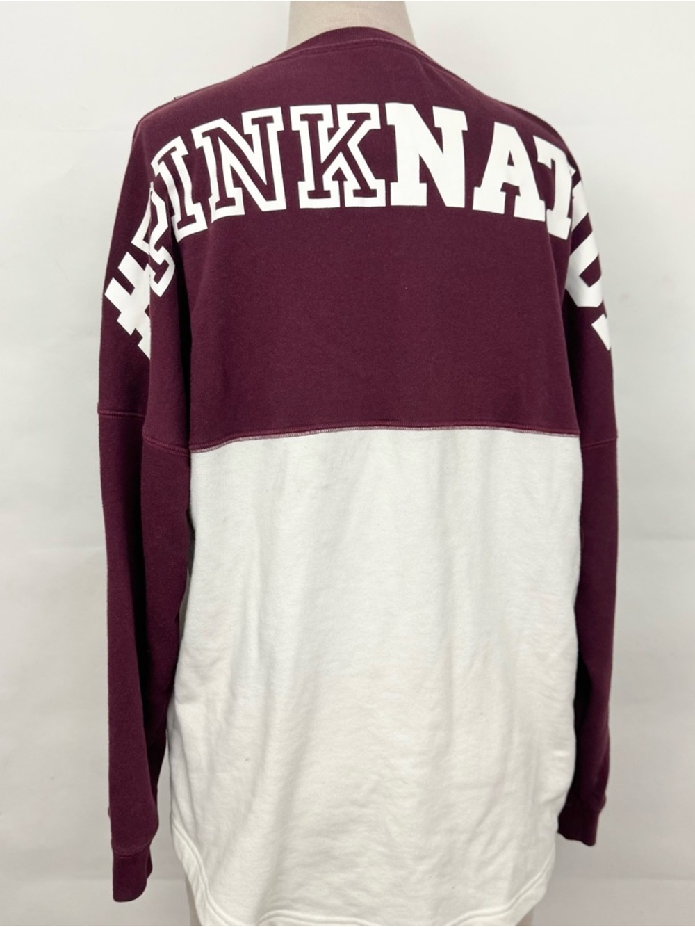 Victoria’s Secret PINK pink nation campus long sleeve tee large